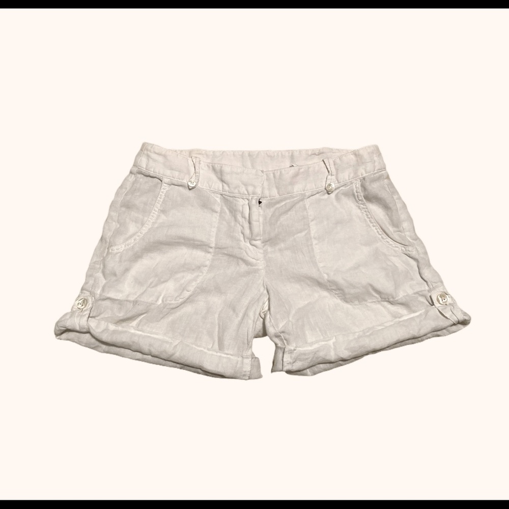 J. Crew White Linen Shorts